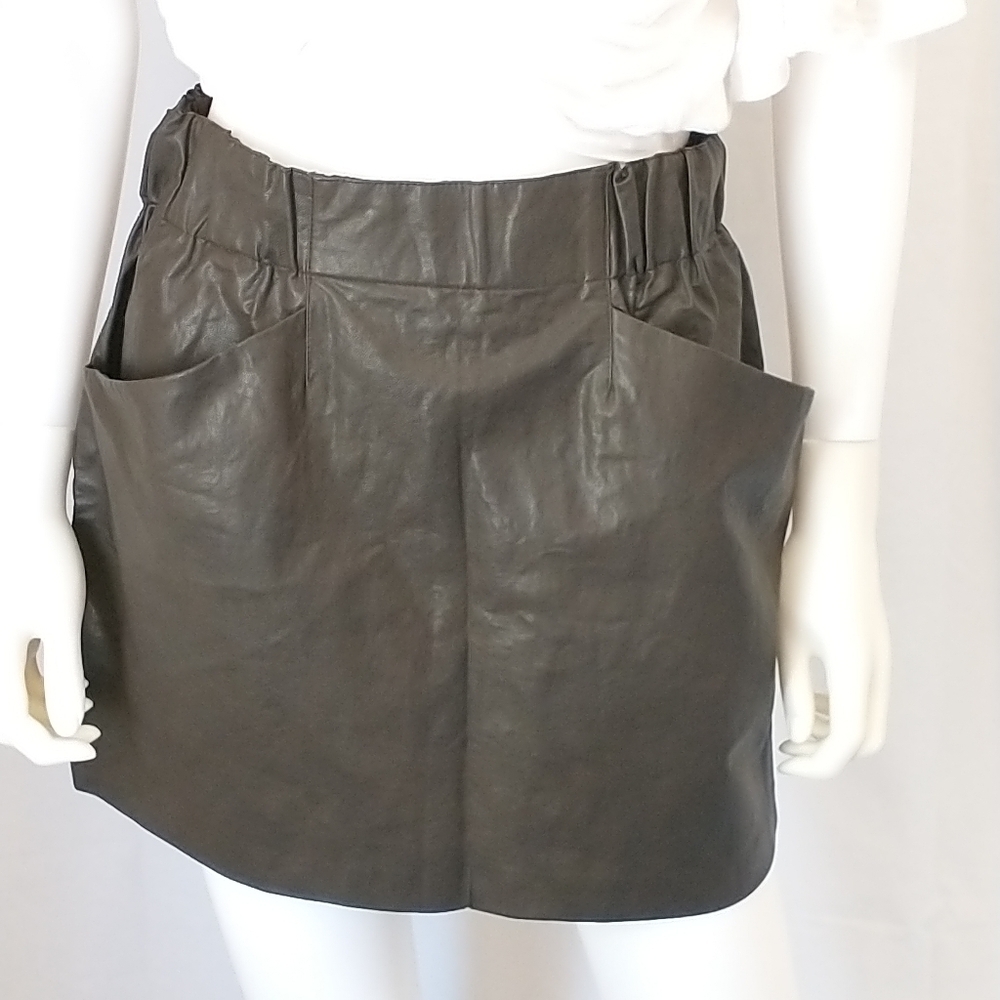 Zara Faux Leather Skirt - Picture 6 of 8